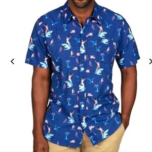 Fin Riding Founder 4th of July Patriotic Abe Lincoln on Shark Men's XXL shirt